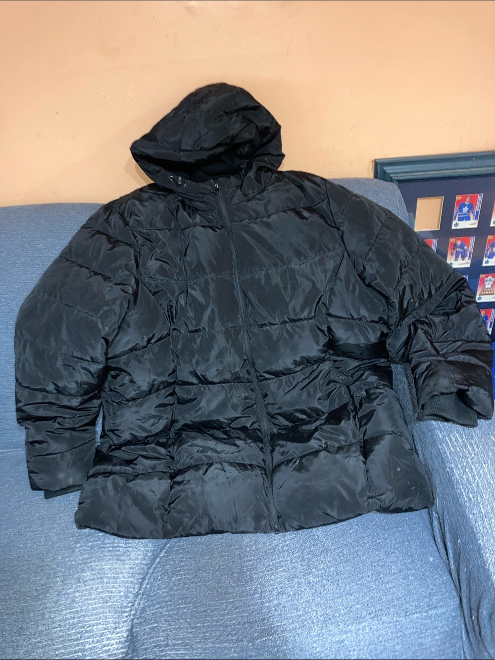 George Black Hooded Puffer Coat